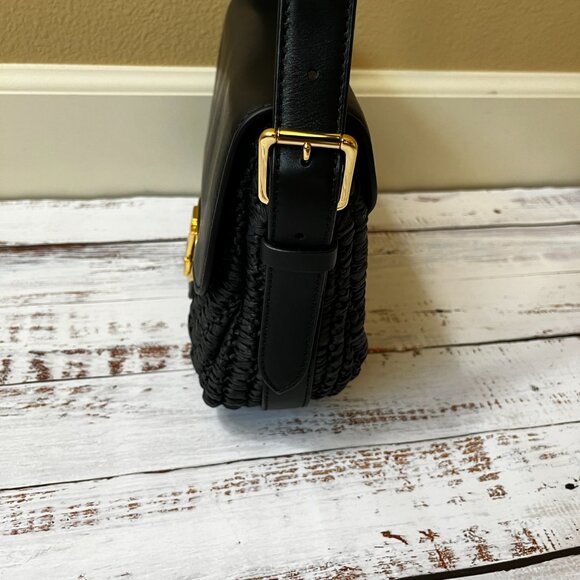 Lauren Ralph Lauren Addie Straw Crossbody Bag NWT - Picture 4 of 11